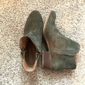 Lucky Brand Green Suede booties